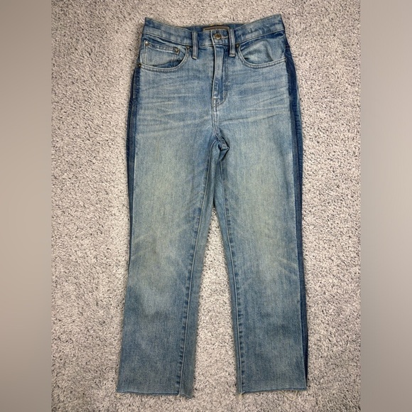 Point Sur Jeans Womens 25 Petite Shoreditch Straight J Crew Denim Raw Hem Casual - Picture 1 of 5